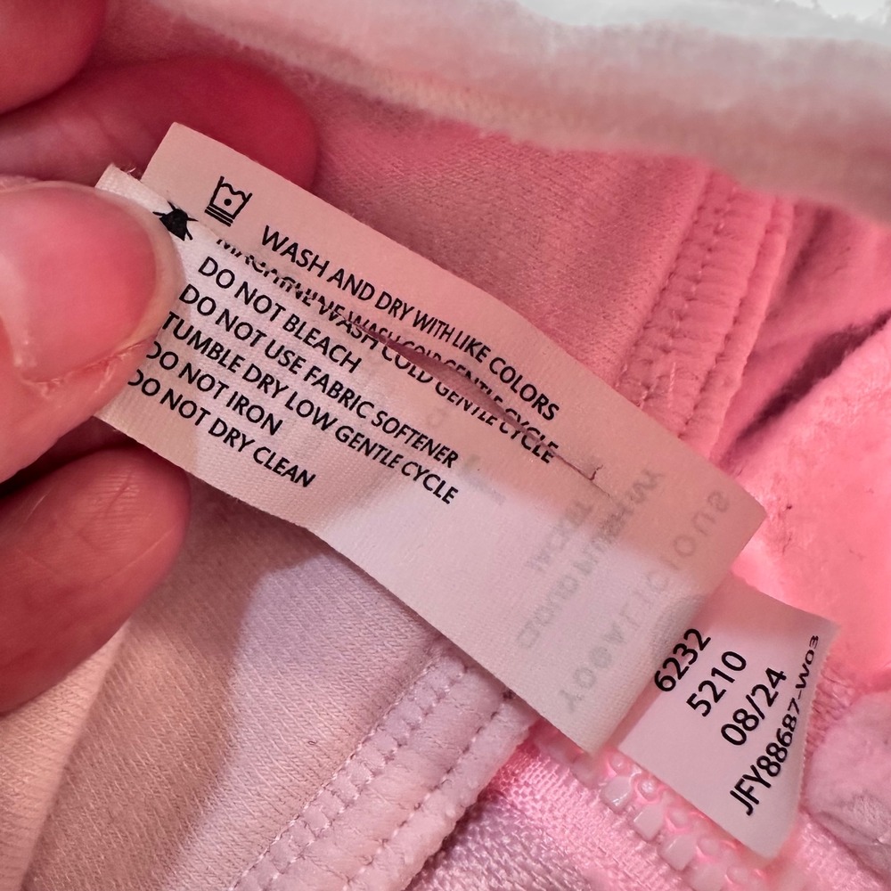 Yogalicious Cloud Plush Ivy Jacket Women Pink Full Zip Hooded Sweatshirt Large - Picture 5 of 6